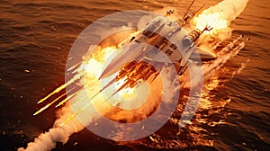 fighter plane crash over sea