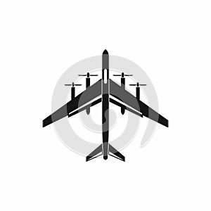 Fighter plane icon, simple style