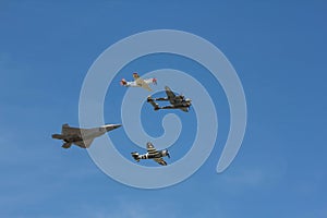 Fighter Planes Flying