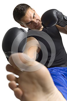 Fighter's kick photo