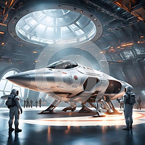 Fighter spacecraft of the future will have an ultra-high definition metal chrome coating.