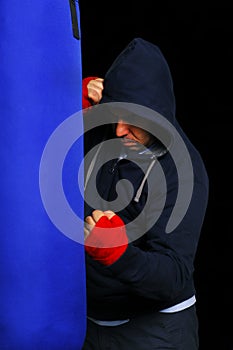 Fighter in a training moment