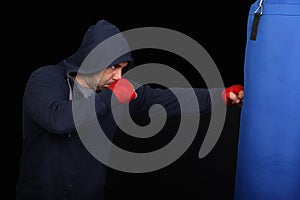 Fighter in a training moment