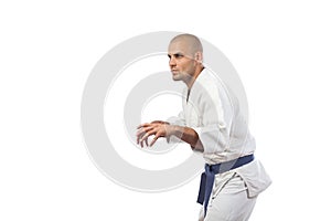 Fighter in a white kimono