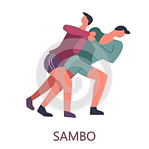 Fighting martial art sambo sparring fighters combat