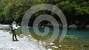 Fighting nz brown trout