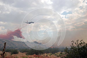 Fighting a wildfire