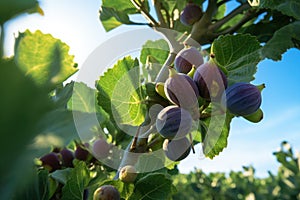 Figs grow on a tree