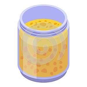 Figs jam jar icon, isometric style