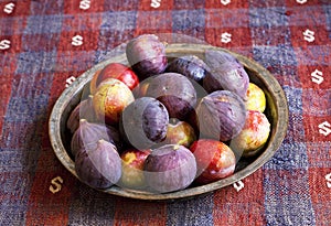 Figs and red plum