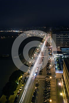 Figueira da Foz beach by nigth photo