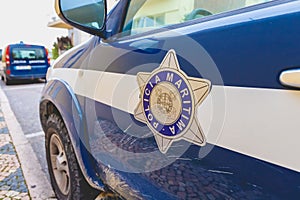 Maritime police car in Figueira da Foz, Portugal