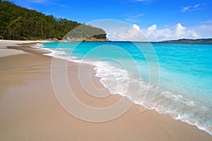 Figueiras nudist beach in Islas Cies island of Vigo