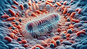 Figurative of Bacterium among Cellular Structures