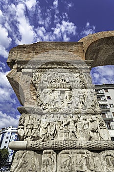 Figurative reliefs on the Arch of Galerius in Thessaloniki, Greece photo