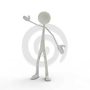 Figure with arms wide open