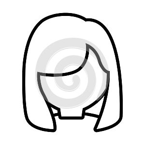 figure casual woman formal face icon