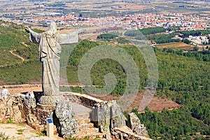 Christ the King statue, Castelo de Rodrigo, Portugal photo