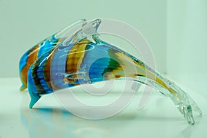 Dolphin made of glass