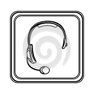 figure emblem headphone service icon