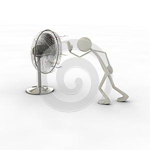 Figure with fan