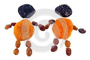 Figure fellows from dried fruits
