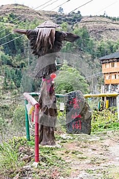 Figure at garden in Tiantou village