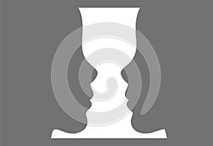 Figure-ground perception. Face and vase. Identifying a figure from the background  Gestalt psychology