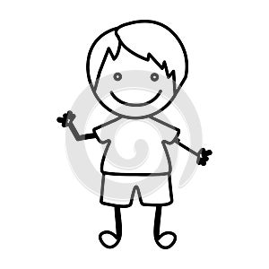 figure happy boy icon