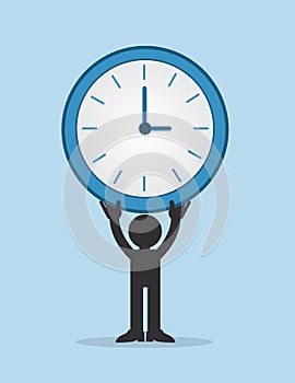 Figure Holding Large Clock