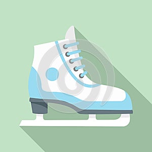 Figure ice skate icon, flat style