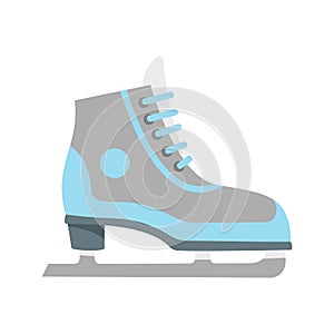 Figure ice skate icon, flat style