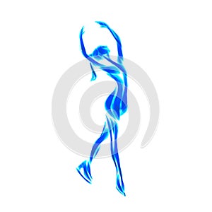 Figure ice skating silhouette