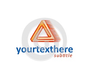 Figure impossible in the shape of a triangle. Logo