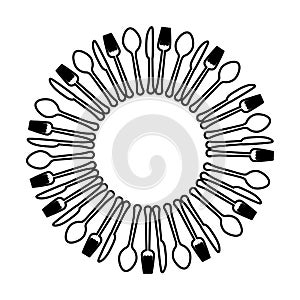 figure kitchen utensils icon image