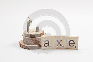 A figure of lumber worker with axe