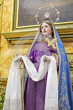 figure of Our Lady of Remedies inside the Mother Church of Colares Nossa Senhora da AssunÃ§Ã£o photo