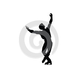 Figure skate man silhouette