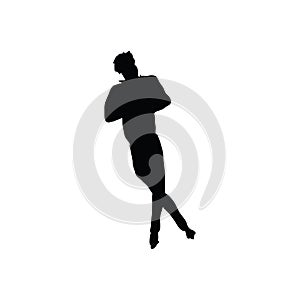 Figure skate man silhouette