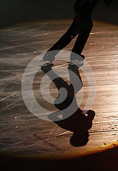 Figure skater and his shadow