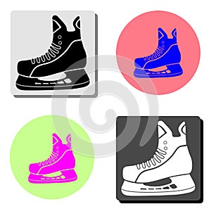 Figure skates. flat vector icon