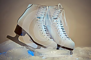 Figure Skates on ice and snow
