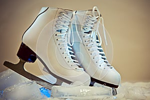 Figure Skates on ice and snow