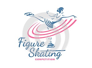 Figure Skating emblem illustration