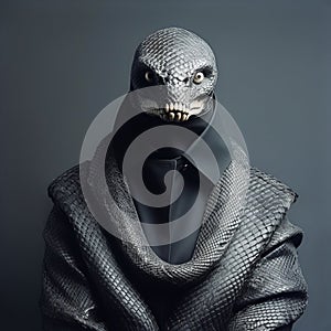 Serpent Sophisticate: Enigma in Attire photo