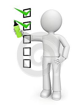 Figure with tick boxes