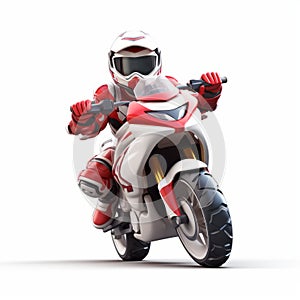 High-speed Motorcycle Design For Game Character