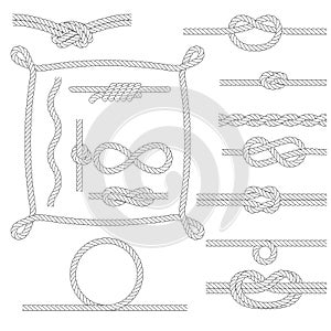 Figured rope frames, knots and corners photo