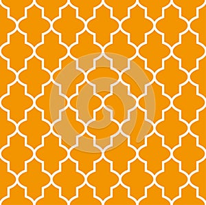 Figured window grating with arabian ornament, seamless pattern