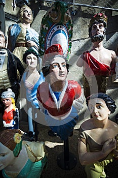 Figureheads from the era of sailing ships photo